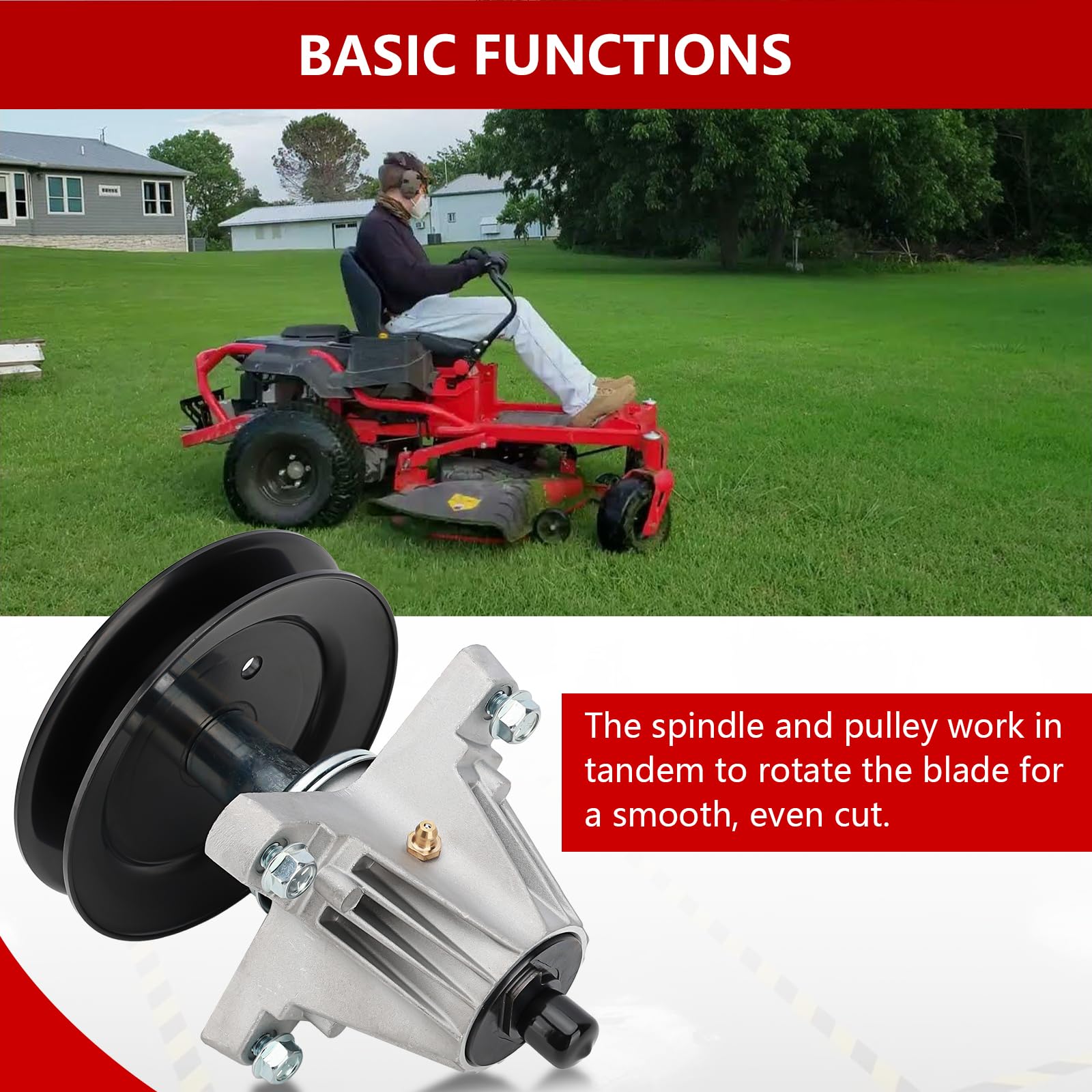 Amazon.com : Fit4drive 618P09236 Spindle for Cub Cadet MTD